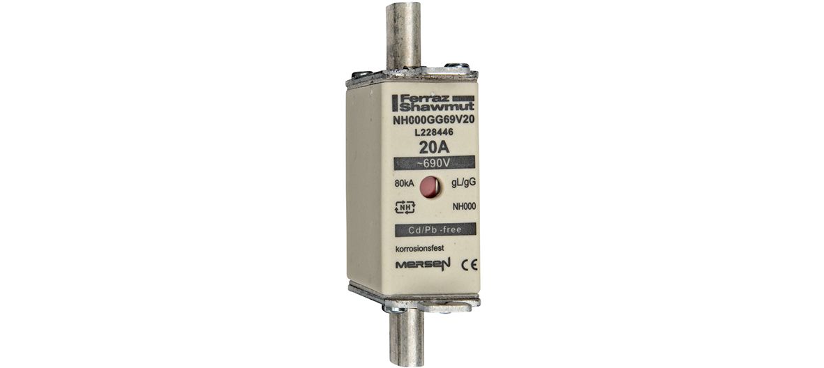 L228446 - NH fuse-link gG, 690VAC, size 000, 20A double indicator/live tags